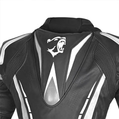 Bela Rocket Nero bianco donna Giacca (Pelle Di Canguro Mix) back shoulder