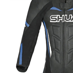 Shua Infinity Nero Blu 1PC Tute da Moto in Pelle Uomo cuffs