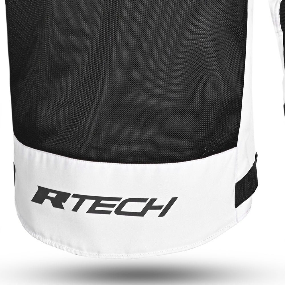 R-TECH SPIRAL MESH CHAQUETA DE MOTO DE HOMBRE TEXTIL  NEGRO BLANCO VERDE