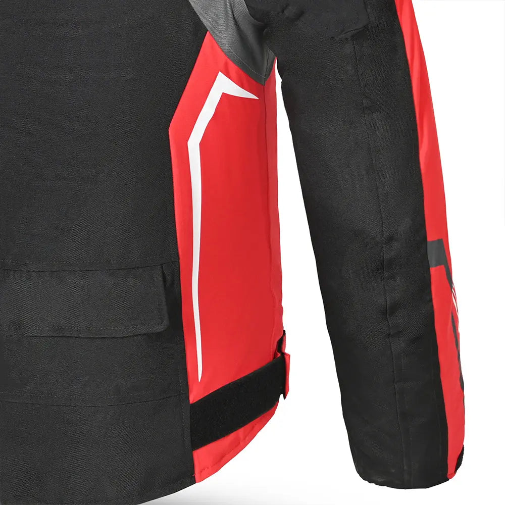 Bela Cordaniel Giacca moto - Nera/Grigio scuro/Rosso right under arm