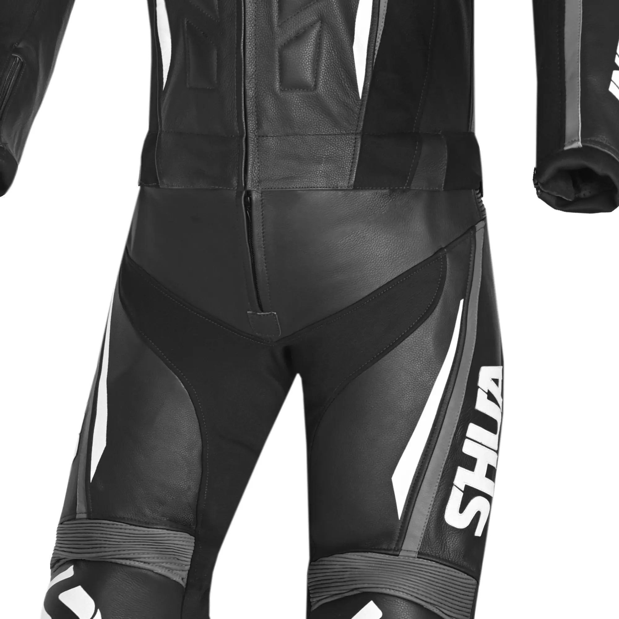 SHUA INFINITY TUTA MOTO 2 PC UOMO NERO BIANCO ANTRACITE 