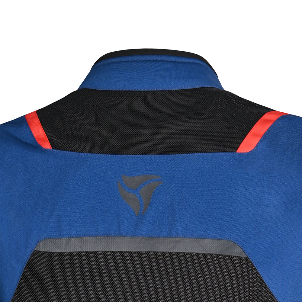 R-TECH SPIRAL MESH CHAQUETA DE MOTO DE HOMBRE TEXTIL  AZUL NEGRO ROJO 