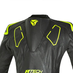 R-Tech rising star Kangaroo Mix Tuta Moto In Pelle Racing Intera Nero/Giallo 