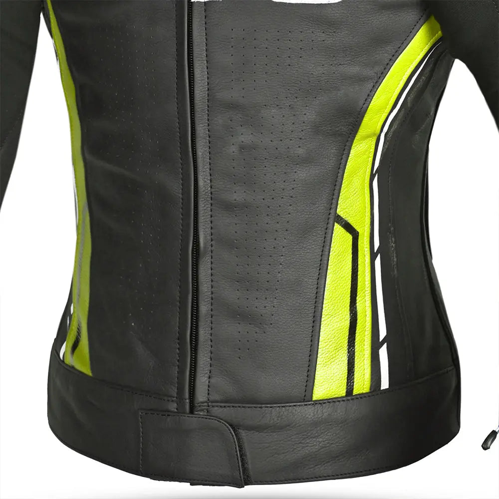 Bela Rocket Nero Giallo donna Giacca (Pelle Di Canguro Mix) zip