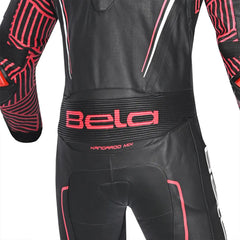 BELA NorthStar 1PC tute da corsa moto Nero rosso hip area