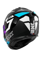 SHARK SPARTAN GT PRO CARBON ZARCO TRACK RACER Caschi Bianco Blu