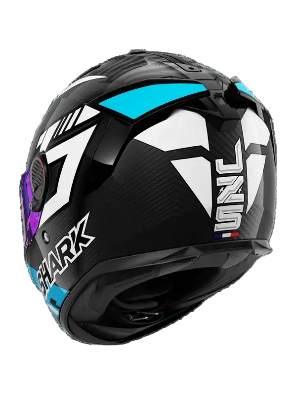 SHARK SPARTAN GT PRO CARBON ZARCO TRACK RACER Caschi Bianco Blu 