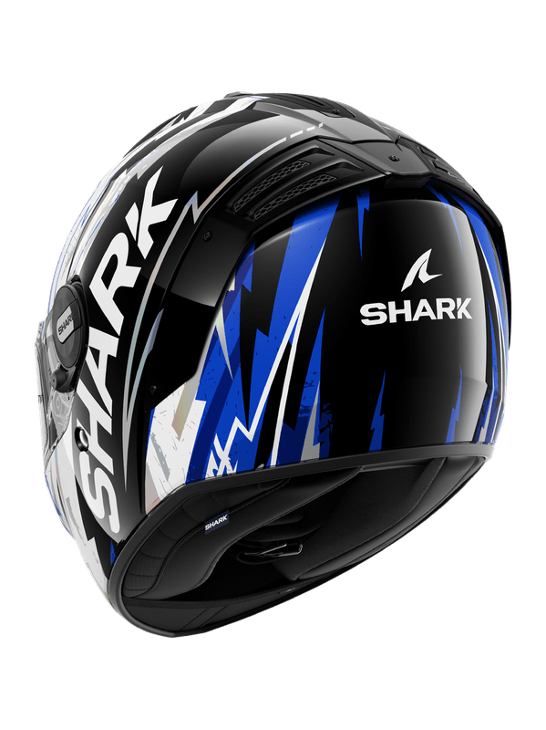 SHARK SPARTAN RS HIBOLT Moto Integrali Caschi Nero Blu Cromo 