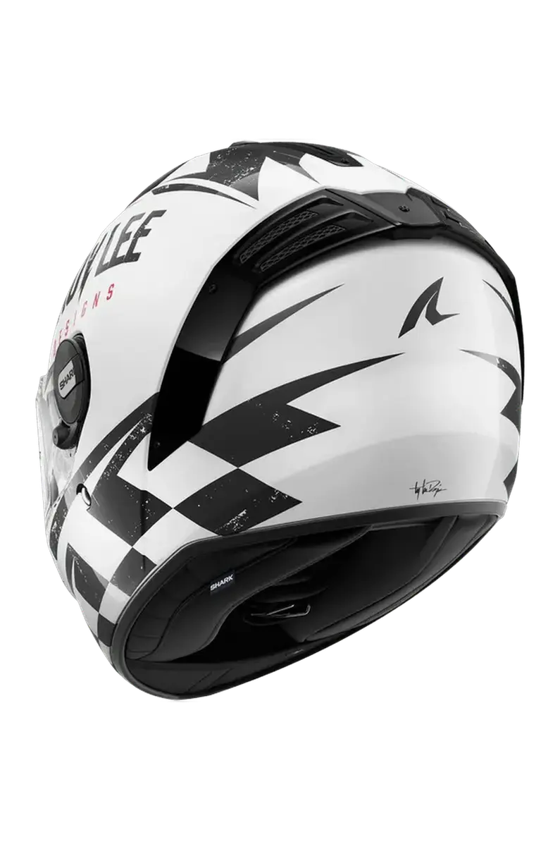 SHARK SPARTAN RS Moto Integrali Caschi Blanco Negro 
