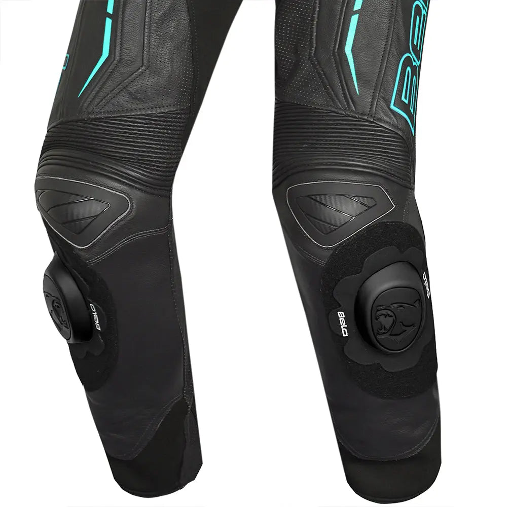Bela Rocket Nero blu 1PC Tute in Pelle Di Canguro Mix Donna knees