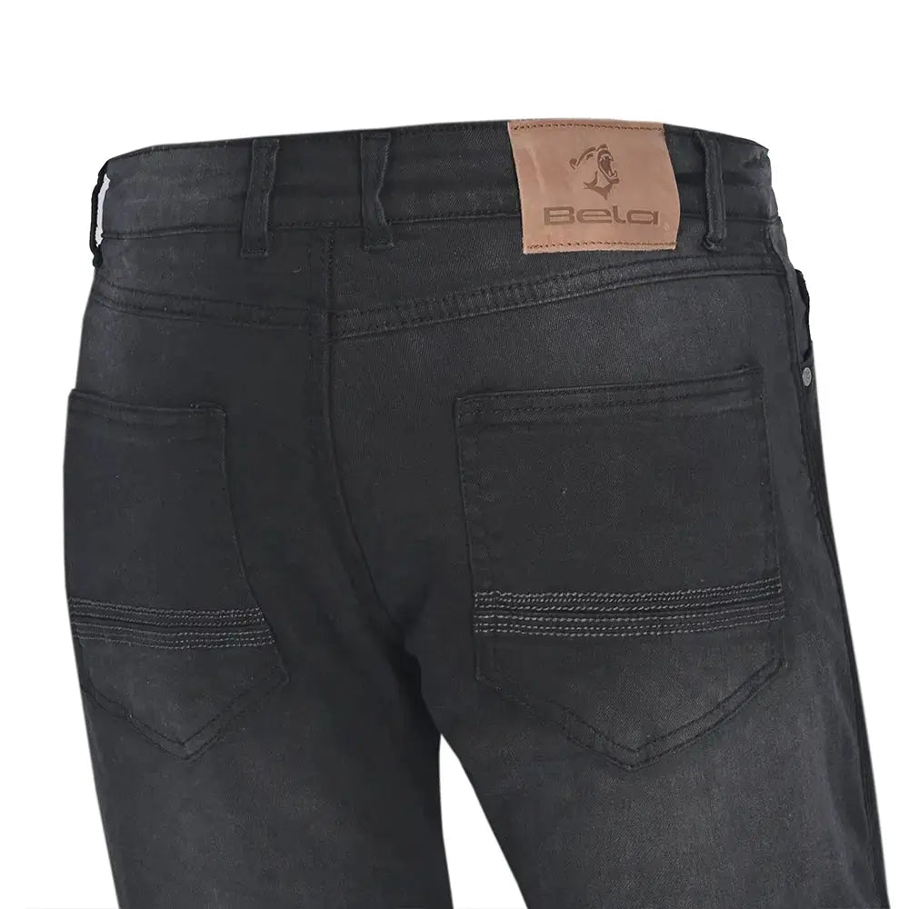 Bela Rio 32 Inseam Nero Denim jeans per moto 