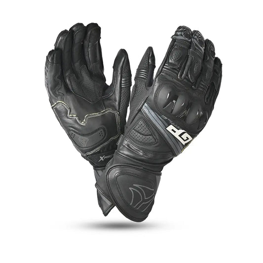 R-tech GP Racing  Guanti da corsa da uomo - Neri / Grigio 