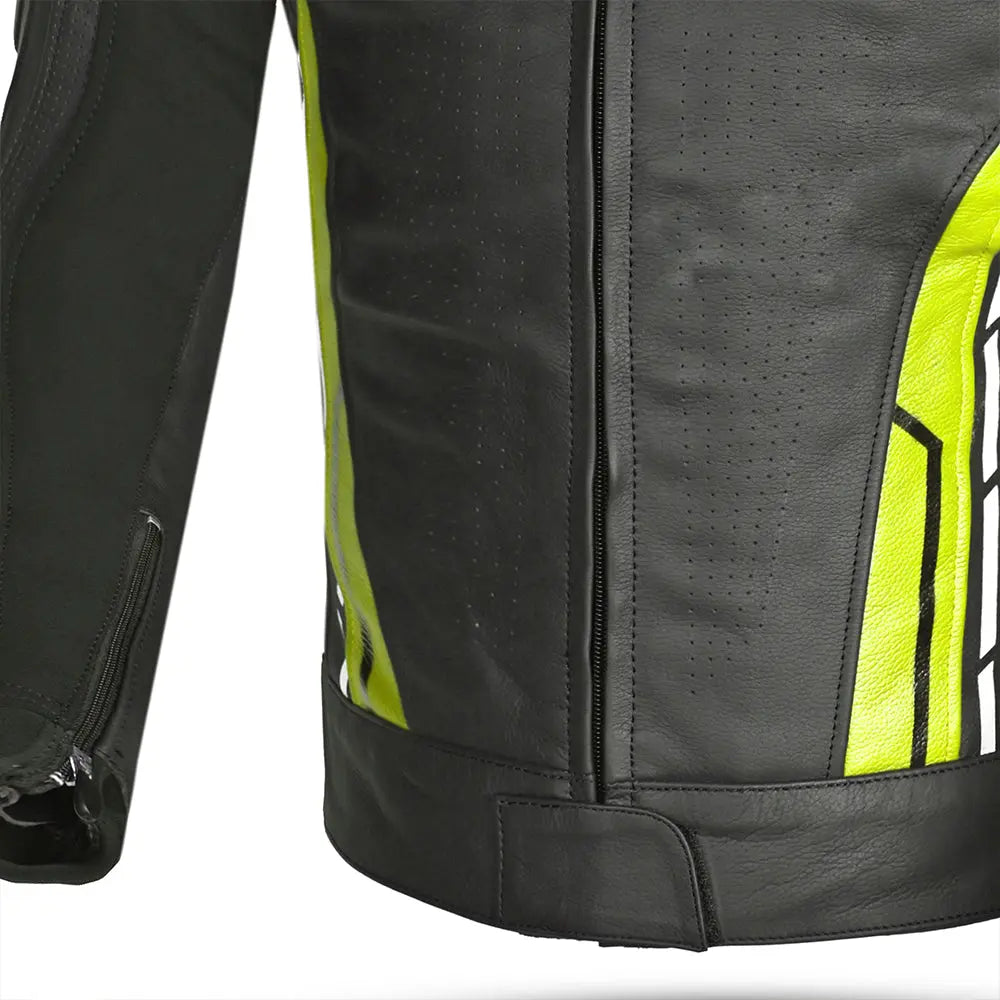 Bela Rocket Nero Giallo Men Giacca (Pelle Di Canguro Mix) 