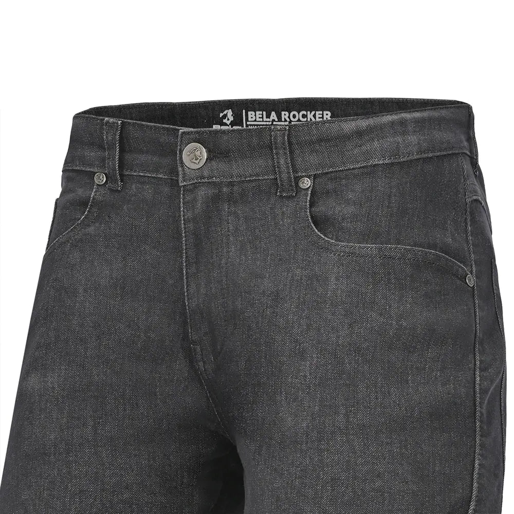 BELA Pantalon Rocker 30L Inseam Denim Jeans CE Vaquero Gris 
