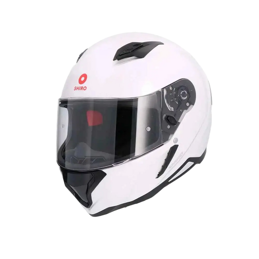 SHIRO HUNTER SH-890 EDGE Moto Integrali Caschi Blanco Perla 