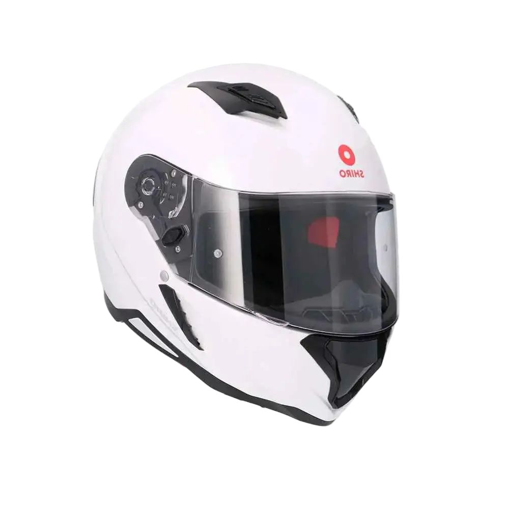 SHIRO HUNTER SH-890 EDGE Moto Integrali Caschi Blanco Perla 
