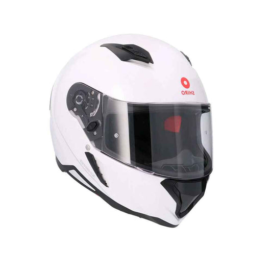 SHIRO HUNTER SH-890 EDGE Moto Integrali Caschi Blanco Perla