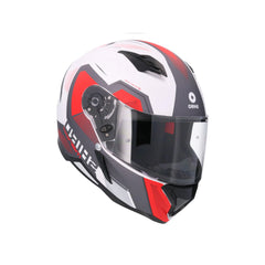 SHIRO HUNTER SH-890 COMMAND MOTO INTEGRALI CASCHI BIANCO OPACO ROSSO