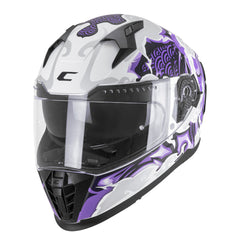 CGM 311F BLAST CLOUD CASCO INTEGRAL BLANCO MORADO MATE 