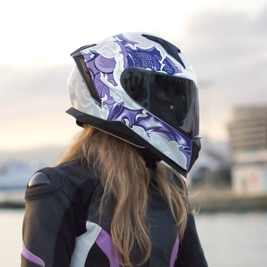 CGM 311F BLAST CLOUD CASCO INTEGRAL BLANCO MORADO MATE – Yamoto.it