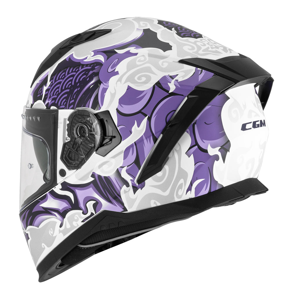 CGM 311F BLAST CLOUD CASCO INTEGRAL BLANCO MORADO MATE 