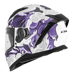 CGM 311F BLAST CLOUD CASCO INTEGRAL BLANCO MORADO MATE 