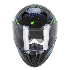 CGM 311T BLAST TECH CASCO DE MOTO INTEGRALES NEGRO MORADO VERDE FLUOR 