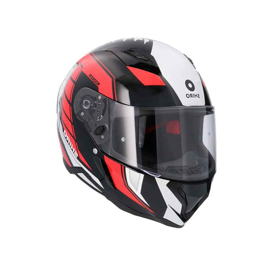 SHIRO HUNTER SH-890 EDGE MOTO INTEGRALI CASCHI NERO ROSSO BIANCO 