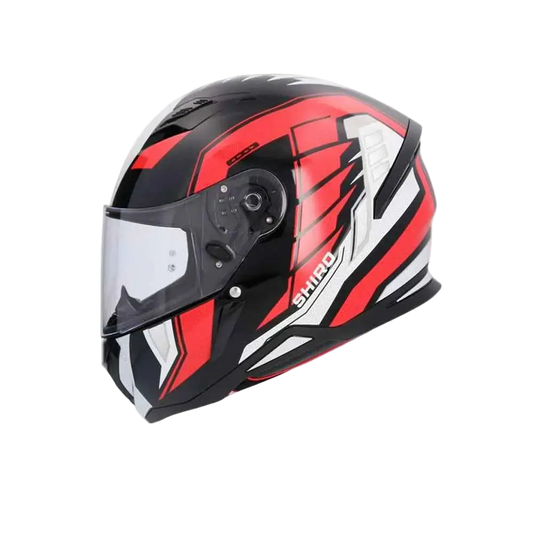 SHIRO HUNTER SH-890 EDGE Moto Integrali Caschi Nero Rosso Bianco 