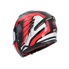 SHIRO HUNTER SH-890 EDGE MOTO INTEGRALI CASCHI NERO ROSSO BIANCO 