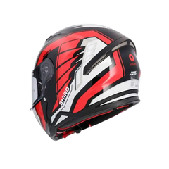 SHIRO HUNTER SH-890 EDGE Moto Integrali Caschi Nero Rosso Bianco 
