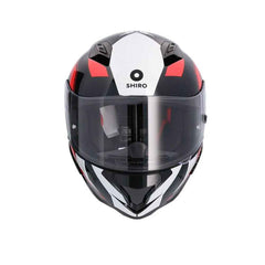 SHIRO HUNTER SH-890 EDGE MOTO INTEGRALI CASCHI NERO ROSSO BIANCO 