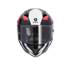 SHIRO HUNTER SH-890 EDGE Moto Integrali Caschi Nero Rosso Bianco 