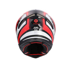 SHIRO HUNTER SH-890 EDGE MOTO INTEGRALI CASCHI NERO ROSSO BIANCO 