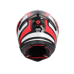 SHIRO HUNTER SH-890 EDGE Moto Integrali Caschi Nero Rosso Bianco 