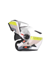 SHIRO EXPLORER MAVERICK Moto Modulari Caschi Blanco Grigio Giallo 