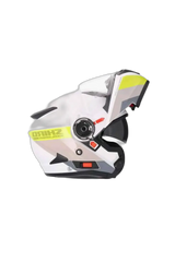 SHIRO EXPLORER MAVERICK Moto Modulari Caschi Blanco Grigio Giallo 