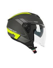 CGM 126G IPER CITY Casco jet Moto Grafito Amarillo Fluo - Yamoto.it