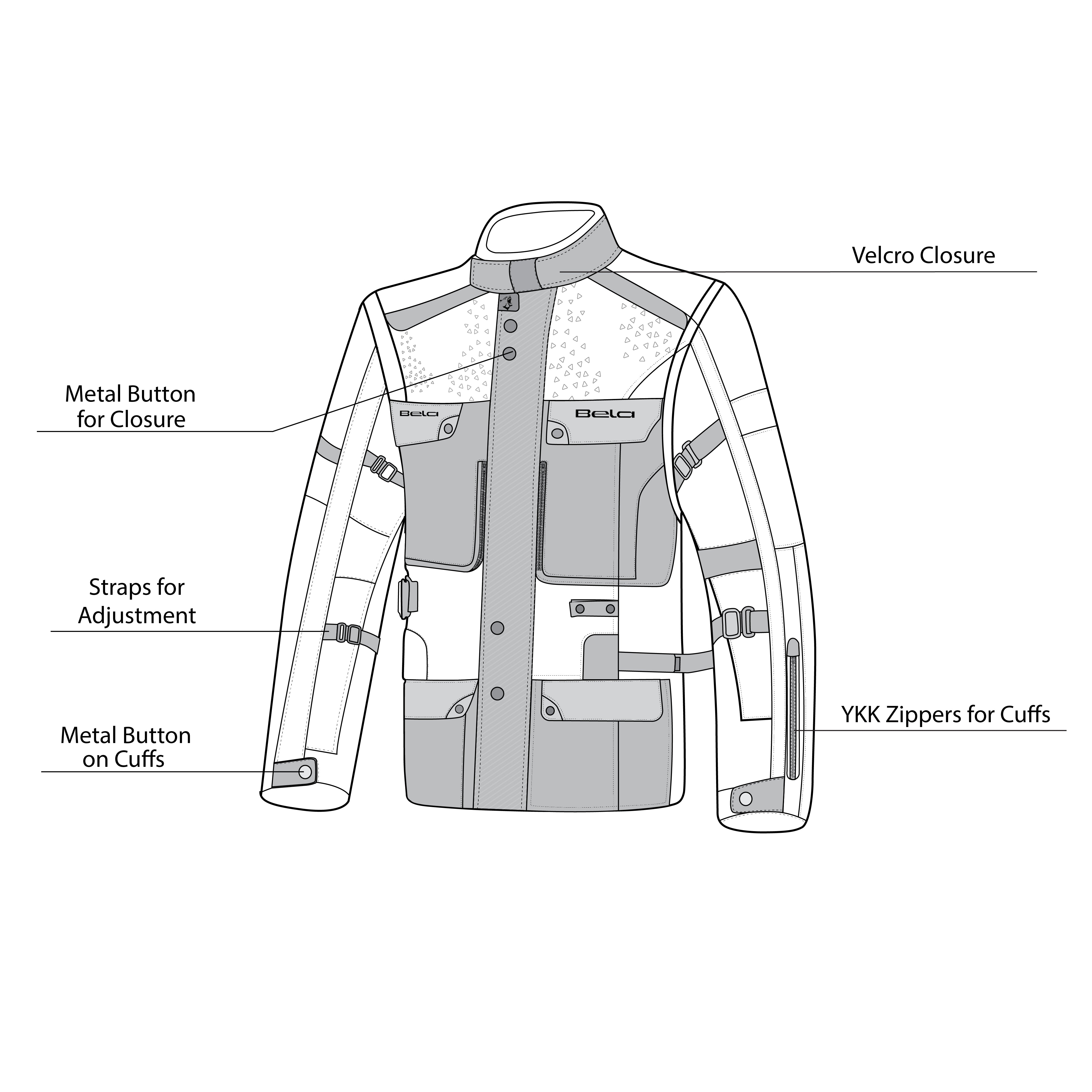 BELA CROSSROAD EXTREME WP 3 IN 1 CHAQUETA DE HOMBRE NEGRO 