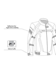 BELA - Chaqueta Textil Highland Lady Negro/Turquesa - SECURTEX MOTOR S.L (t/a MaximoMoto)