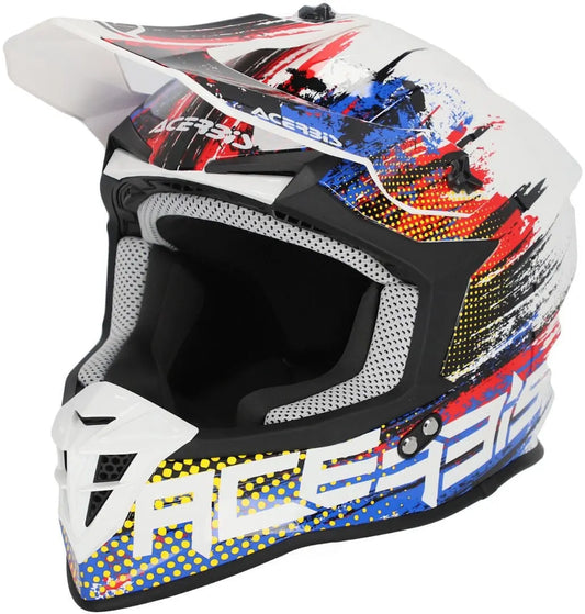 ACERBIS - CASCO LINEAR 2206 BIANCO/BLU/ROSSO - SECURTEX MOTOR S.L (t/a MaximoMoto)
