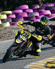Shua Infinity Tuta Moto 2 pezzi Nero/Giallo 