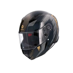 SHIRO SH-890 HUNTER EDGE Moto Integrali Caschi Nero Griogio Oro 