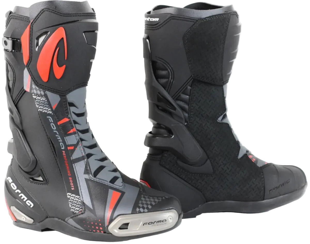 FORMA Phantom Stivali Da Moto Fuoristrada Nero Grigio Rosso 