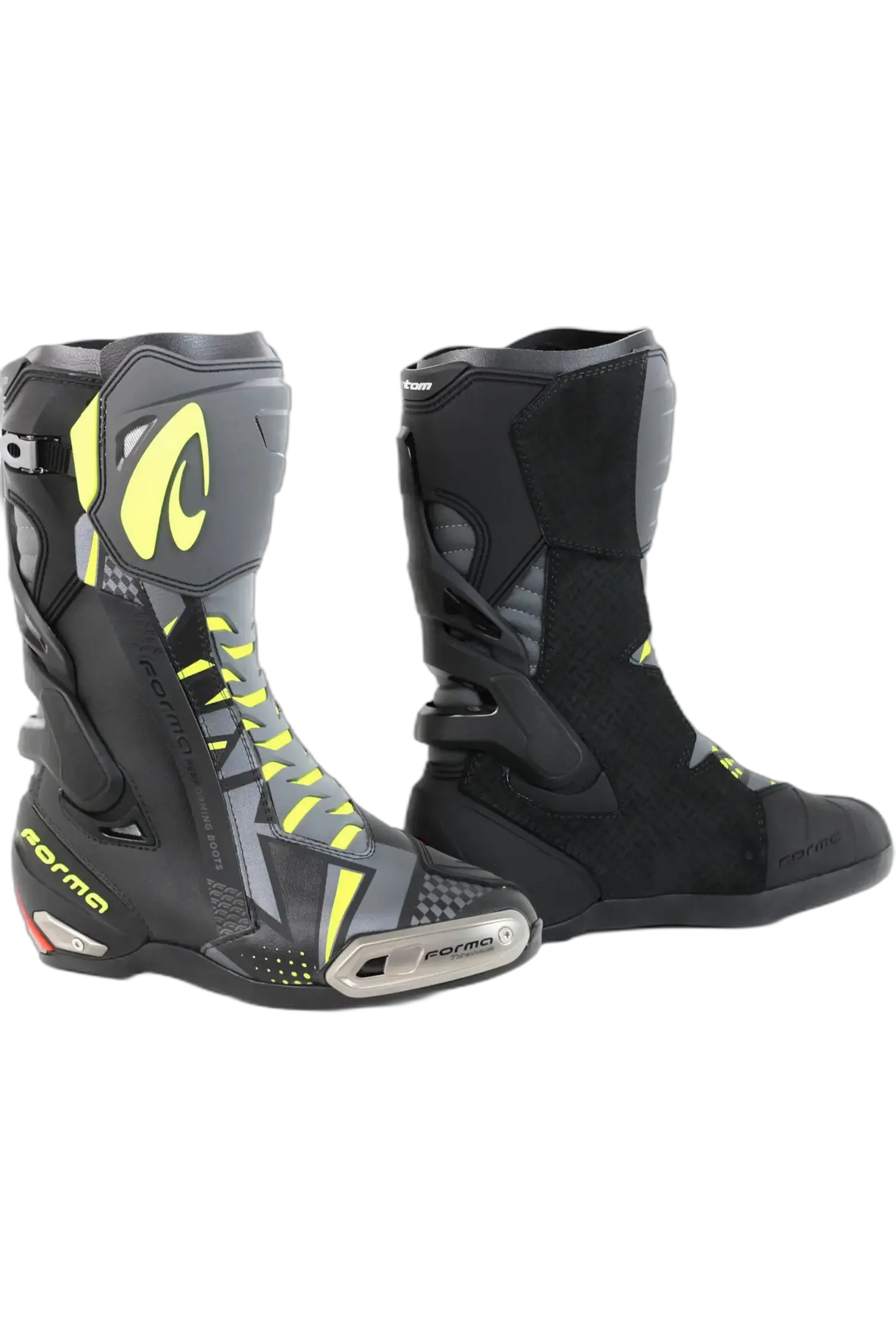 FORMA Phantom Stivali Da Moto Fuoristrada Nero Grigio Giallo 