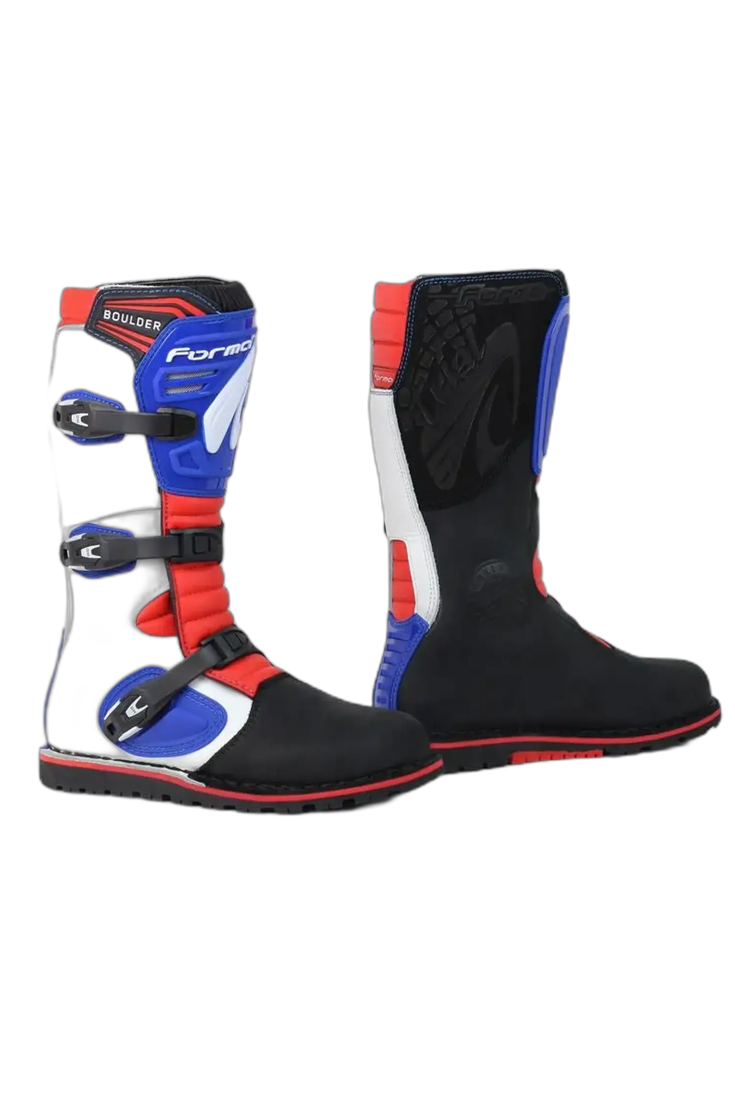 FORMA Boulder Stivali da motocross Bianco Rosso Blu 