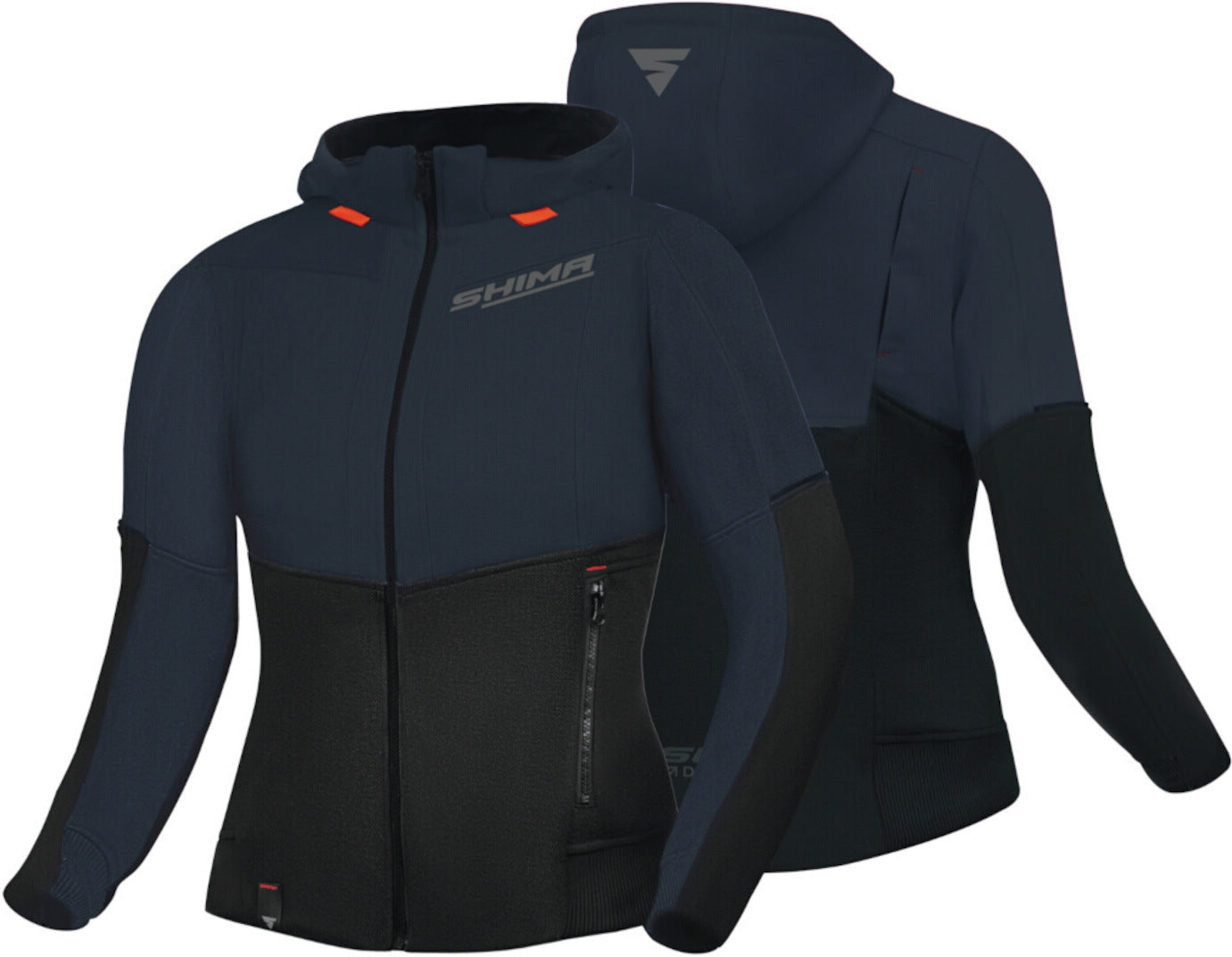 SHIMA Daybreaker donna Felpa cappuccio zip Nero Grigio