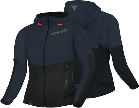 SHIMA Daybreaker donna Felpa cappuccio zip Nero Grigio