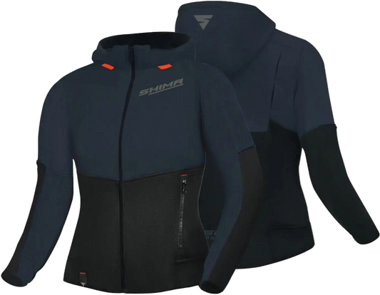 SHIMA Daybreaker donna Felpa cappuccio zip Nero Grigio 