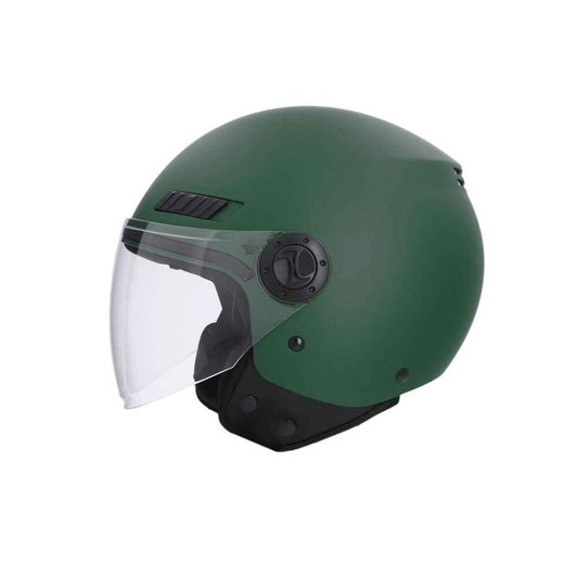 SHIRO SH-62 KYOTO Moto Jet Caschi Opaco Verde 
